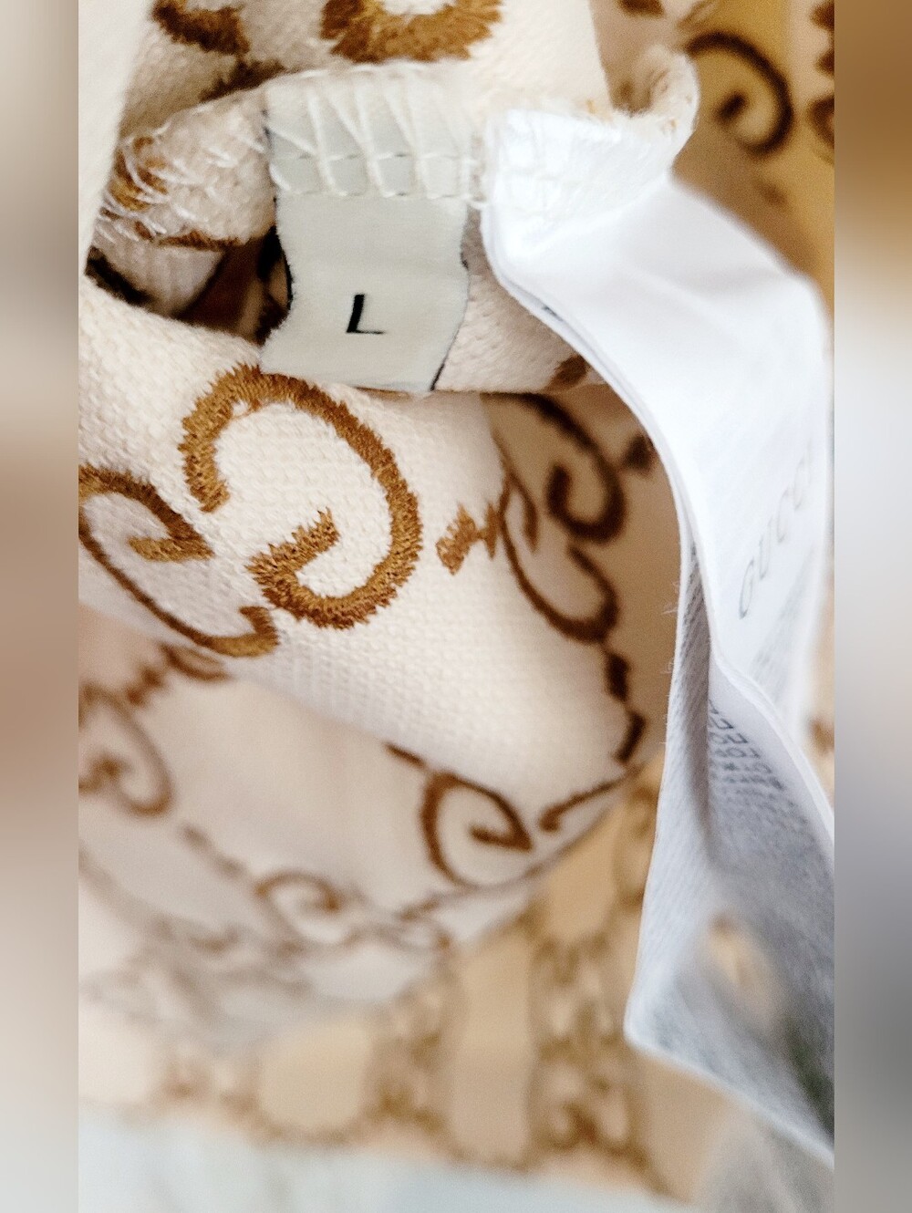 🇮🇹GUCCI EMBROIDERED👕 BEIGE POLO✨️ - Picture 10 of 15